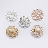 Brass Filigree Joiners Links KK-F737-30-RS-1