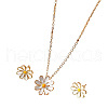 Daisy Alloy Enamel Pendant Necklaces & Dangle Earring Set for Women FS-WG3EF09-01-5