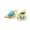 Eco-friendly Brass Micro Pave Cubic Zirconia Pendants KK-D080-30G-2