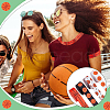   4 Rolls 4 Colors Sport Ball Print Grosgrain Ribbon OCOR-PH0004-07B-6