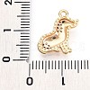 Brass Micro Pave Clear Cubic Zirconia Pendants KK-T075-05G-3