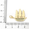 Brass Micro Pave Cubic Zirconia with Enamel Pendants KK-U062-33G-3