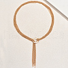 Geometric Layered Iron Long Lariat Necklaces for Women XV8039-6