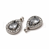 304 Stainless Steel Cubic Zirconia Pendants STAS-A076-01P-3