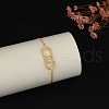 Brass Oval Link Bracelets LB3469-1-2