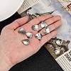 Tarnish Resistant 304 Stainless Steel Heart Charms X-STAS-M004-02-4