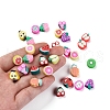100Pcs Handmade Polymer Clay Fruit Theme Beads CLAY-YW0001-10-3