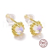 925 Sterling Silver Stud Earrings EJEW-M202-02G-3