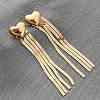 304 Stainless Steel Stud Earrings EJEW-Z098-02G-1