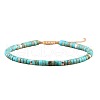 Natural & Synthetic Mixed Gemstone Beaded Braided Bracelets QH4784-M-3