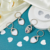 SUPERFINDINGS Iron with Zinc Alloy Sublimation Keychain Blanks KEYC-FH0001-52-5