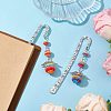 Angel Rainbow Color ABS Plastic Beads Pendants Bookmark AJEW-JK00325-2