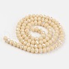 Electroplate Opaque Solid Color Glass Beads Strands EGLA-A034-P2mm-L14-2