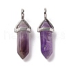 Natural Amethyst Pendants G-K329-34P-2