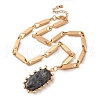 Iron & Alloy Pendant Necklaces for Women NJEW-U046-05G-2