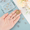 Beebeecraft 10Pcs 2 Colors Brass Spring Gate Rings KK-BBC0015-58-3