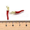 Brass Enamel Pendants KK-Q066-22G-3