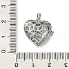 Rack Plating Brass Micro Pave Clear Cubic Zirconia Pendants KK-G501-15A-P-3