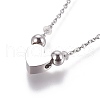 304 Stainless Steel Pendant Necklaces STAS-I111-08-3