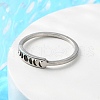 201 Stainless Steel Moon Phase Finger Ring for Women RJEW-A006-04P-1-2