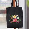 DIY Flower Pattern Tote Bag Embroidery Kit PW22121383113-1