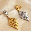 304 Stainless Steel Dangle Stud Earrings EJEW-K296-02GP-03-1