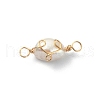 Grade AA Natural Cultured Freshwater Pearl Connector Charms PALLOY-JF02071-1