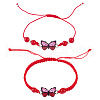 Adjustable Nylon Braided Bead Bracelets BJEW-TA00486-1
