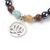 Tibetan Style Filigree Alloy Charm Bracelets BJEW-JB03737-04-2