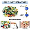 190Pcs 19 Colors Opaque Glass Pendants PALLOY-CJ00056-8