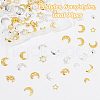 Olycraft 90Pcs 15 Style Alloy Cabochons MRMJ-OC0003-87-4