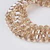 Electroplate Glass Beads Strands EGLA-L012-B-PL04-2