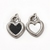 304 Stainless Steel Acrylic Pendants STAS-A076-17P-2
