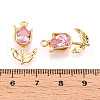 Brass Micro Pave Cubic Zirconia Pendants KK-N262-115C-G-3