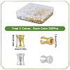 SOFPLATE 400Pcs 2 Colors Alloy Beads FIND-SP0002-39B-2