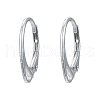 Anti-Tarnish Rhodium Plated 925 Sterling Silver Leverback Earrings STER-K168-022P-1