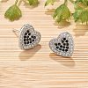 Brass Micro Pave Cubic Zirconia Stud Earrings for Women EJEW-G428-11P-01-3