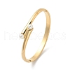 Ion Plating(IP) 304 Stainless Steel Bangles with Plastic Imitation Pearl for Women BJEW-Z080-01G-4