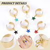 304 Stainless Steel Open Cuff Finger Ring RJEW-UN00023-5