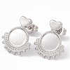 Non-Tarnish 304 Stainless Steel Stud Earring Findings EJEW-G338-02P-1