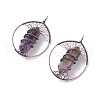 Natural Amethyst Big Pendants G-F702-02R-B-1