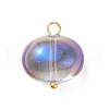Electroplate Glass Beaded Pendants PALLOY-JF01588-2