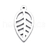 Antique Silver Alloy Leaf Pendants X-TIBEB-A101914-AS-LF-2