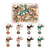 32Pcs 4 Colors Zinc Alloy Enamel Pendants ENAM-TA0001-25-9