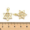 Brass Micro Pave Clear Cubic Zirconia Pendants KK-K365-10A-G-3