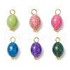 Crackle Opaque Acrylic Pendants PALLOY-JF03931-02-1