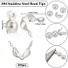 Beebeecraft 200Pcs 304 Stainless Steel Bead Tips STAS-BBC0005-79-2