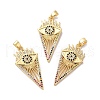 Brass Micro Pave Colorful Cubic Zirconia Pendants KK-E068-VA226-2-3