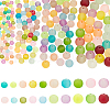   4 Bags 4 Size Transparent Frosted Glass Beads FGLA-PH0001-08-1