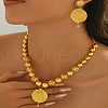 Elegant Fashion Round Brass Necklace & Earrings Sets for Women BK2694-3